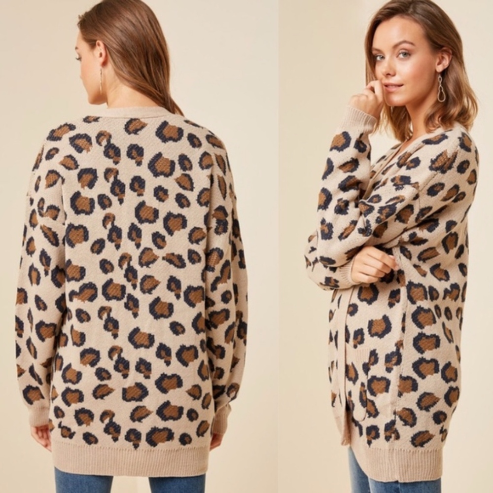ROXY Leopard Print Cardigan - Picture 2 of 3